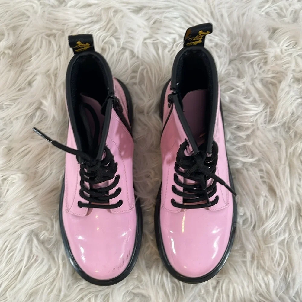 Dr. Martens 1460 8-Eye Patent Boot Toddler Pale Pink Size 3